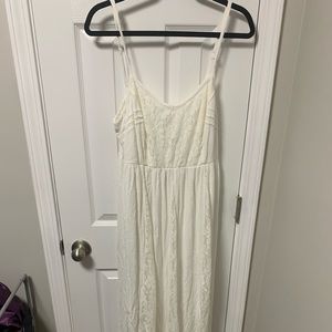 Torrid cream/white maxi dress